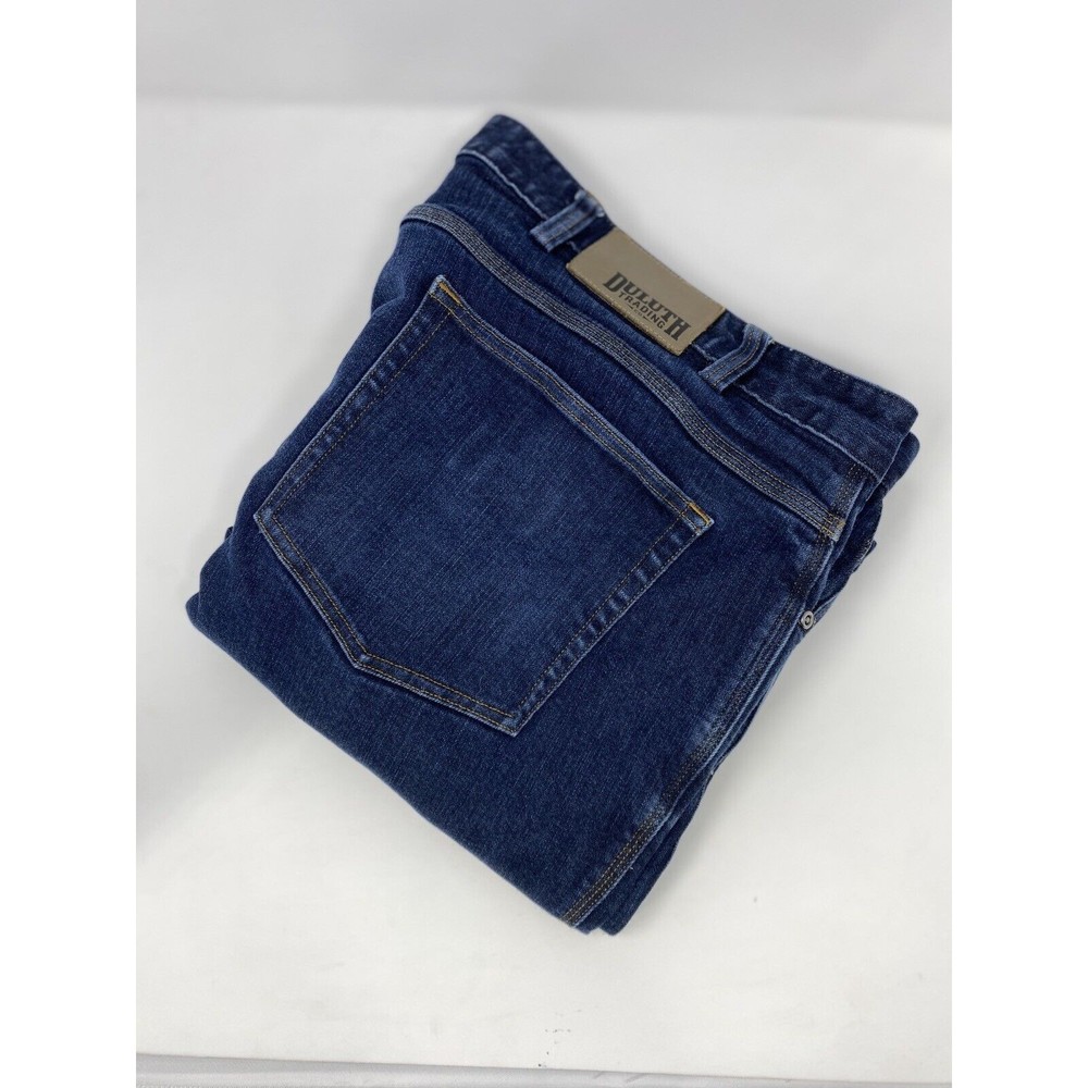 Duluth Trading Co Coolmax Flex Ballroom Jeans Relaxed Fit Mens 48 x 30 Dark Wash